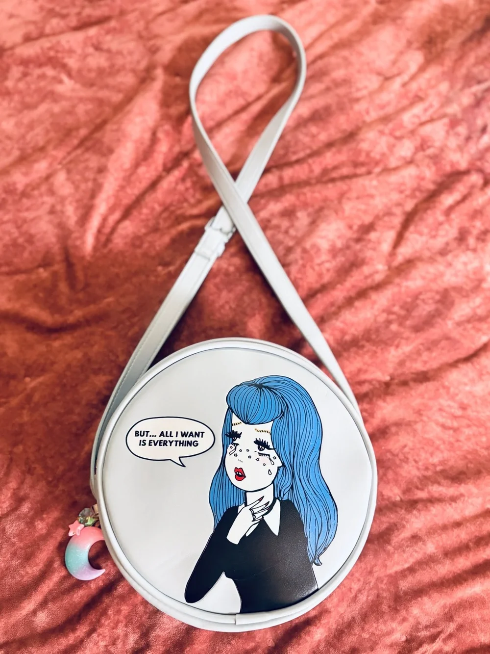 Valfre BUT… ALL I WANT IS EVERYTHING circle handbag RARE